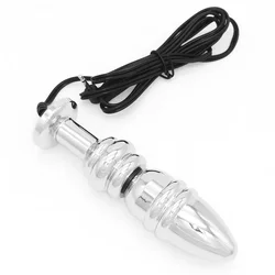 Electric Shock E-stim Anal Plug Metal Vaginal Electrode Stimulation Prostate Butt Plug Medical Themed Sex Toys For Couple