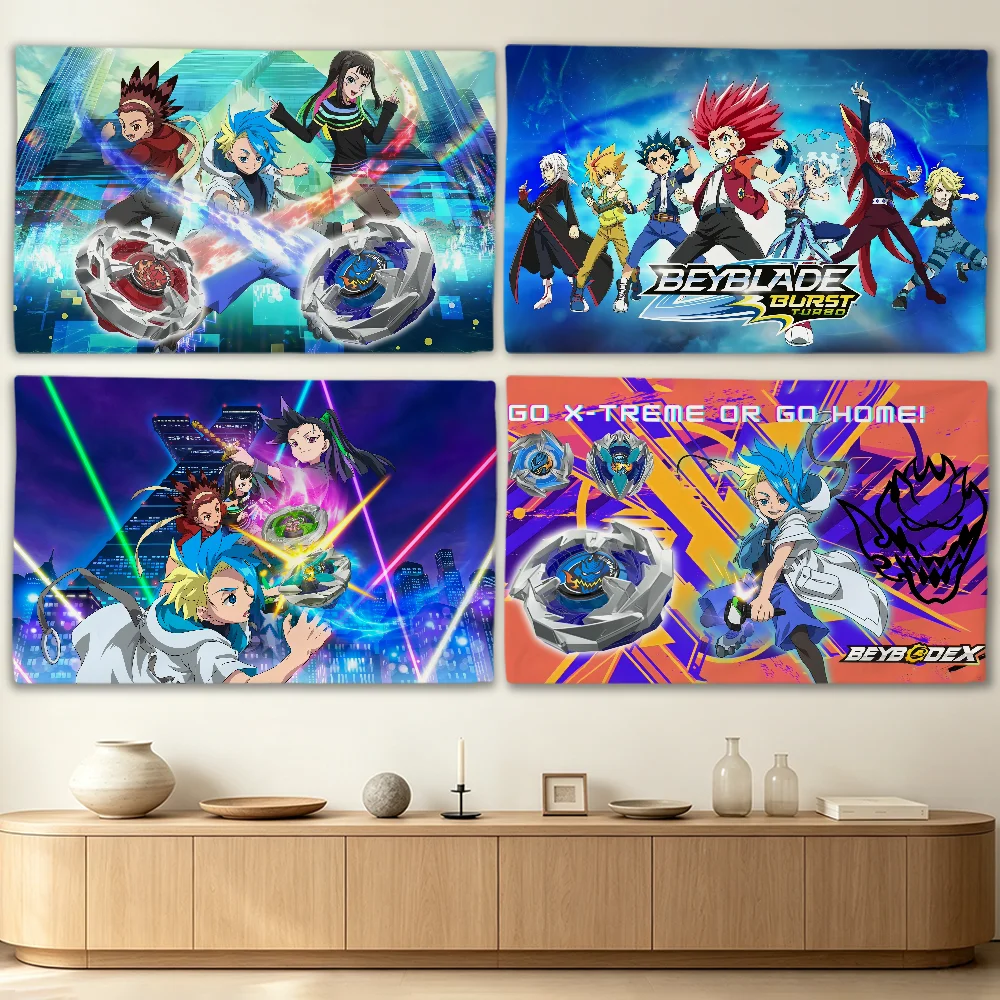 Adventure Anime B-Beyblade X flag Advertising Banner for Camping Decoration Outdoor & Garage Wall Hanging Decorations