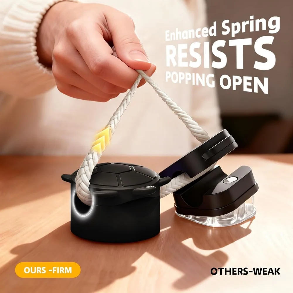 8 Pack Rotatable Cable Clips, Cord Organizer Spring Clip Cord Holder for Desk Office Car Wall