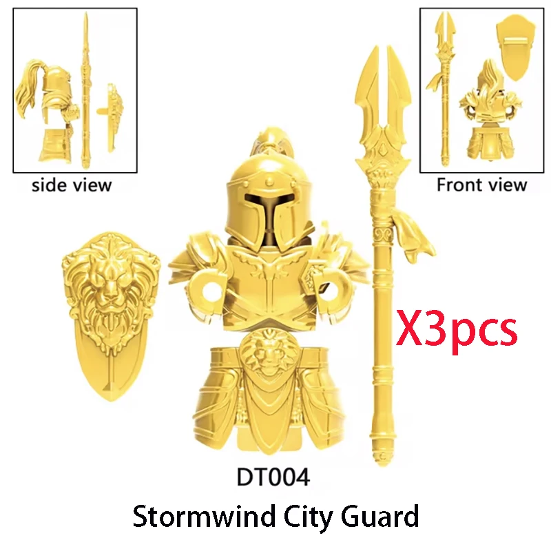 Middle Aged Mini Weapon Warcraft Strom Guard Figures Accessories, Building Blocks Toy Accessories for Children Gifts DT8902