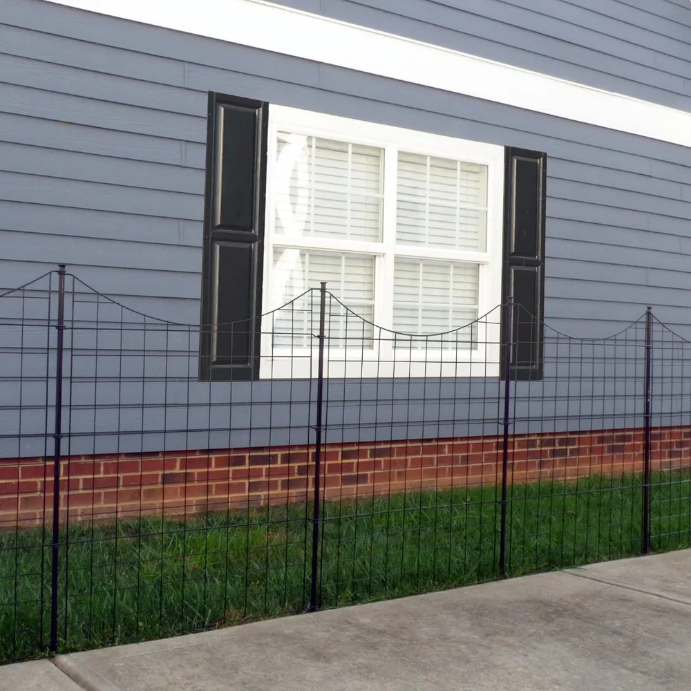 

Fence, 39in H, No Dig Decorative Metal Garden Fences, Easy Install Fences for Yard, Wire Garden Border, 5 Panels, Fence