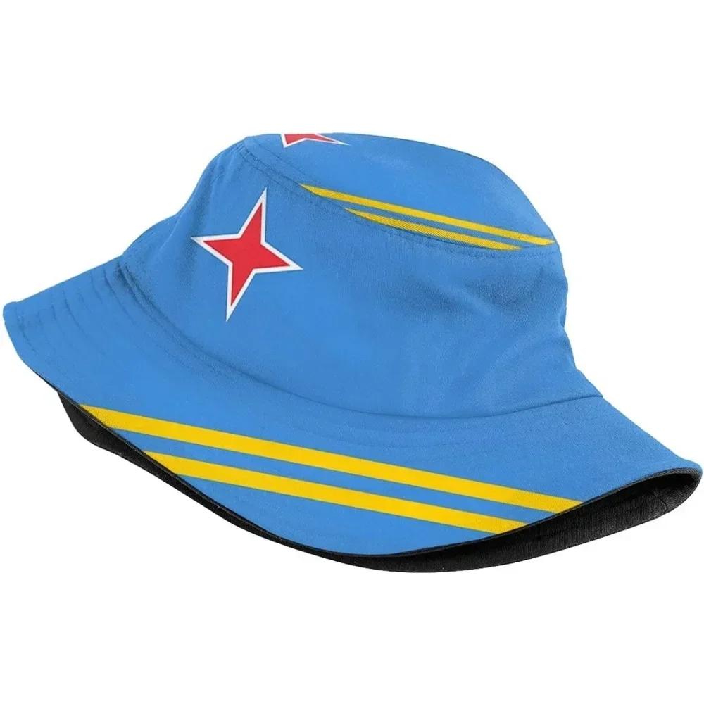 Aruba Flag Fisherman Cap Hip Hop Gorras Summer Unisex Printing Bucket Hat Outdoor Gardening Beach Camping Hiking Fishing Caps