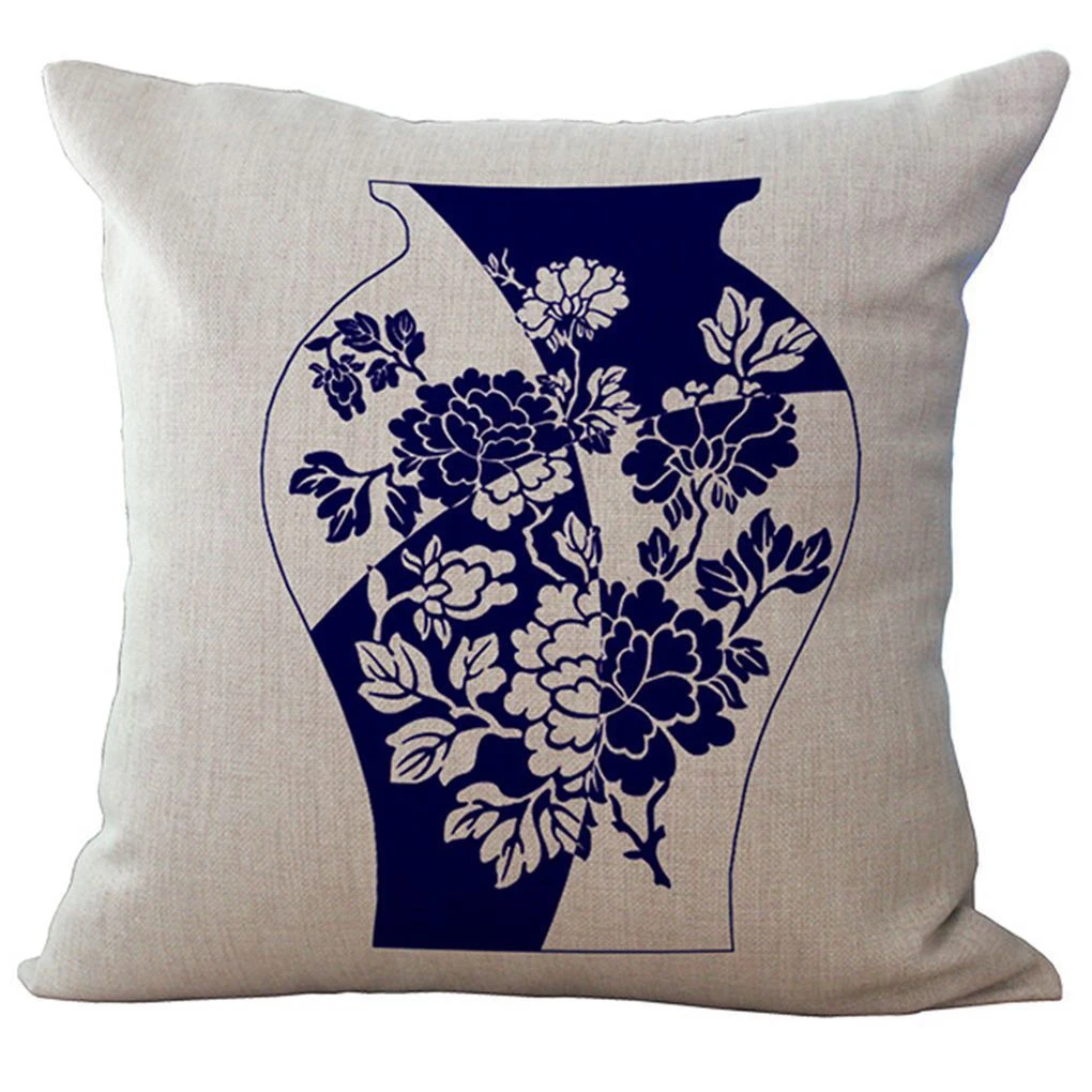 Reusable Cushion Case Cover Classical Double Sided Pattern Sofa Wear-resistant Hug Pillowcase Home Decor  Type 3