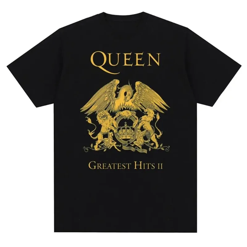 100% Cotton T-shirt Queen Rock Music Band Graphic Printed Summer T Shirt Fashion Men Women Short Sleeve Tees Streetwear Clothing