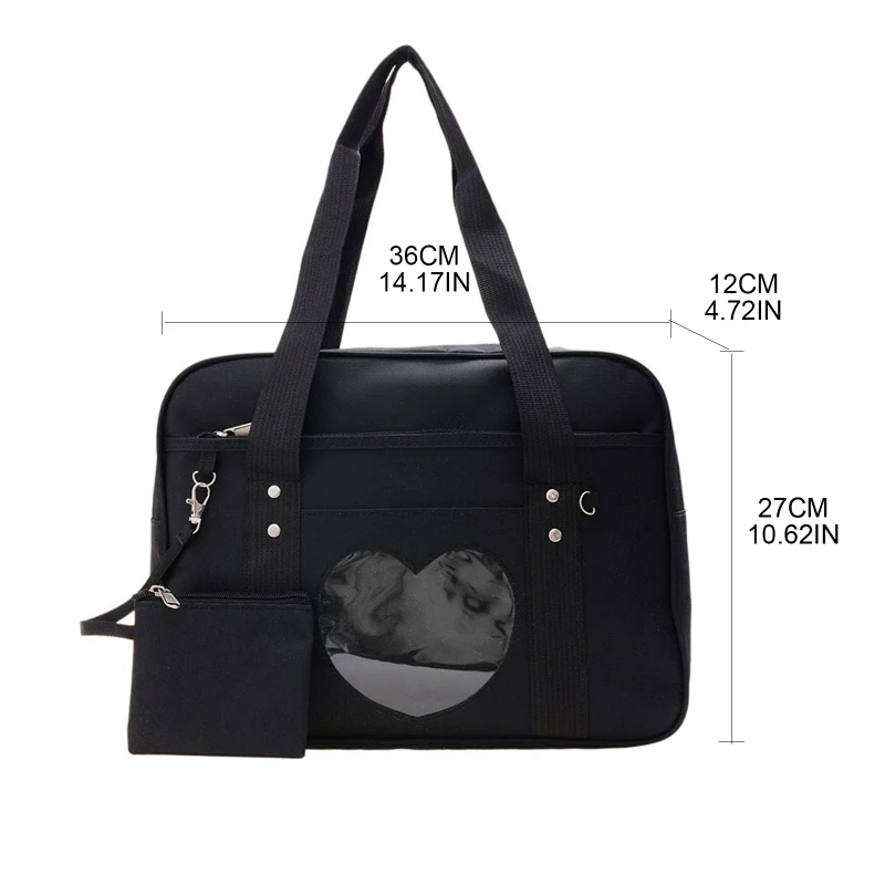 Japanese Preppy Style Uniform Shoulder Bag Lightweight Casual Girl Lolita Luggage Handbag Large Capacity Tote Fashion School Bag