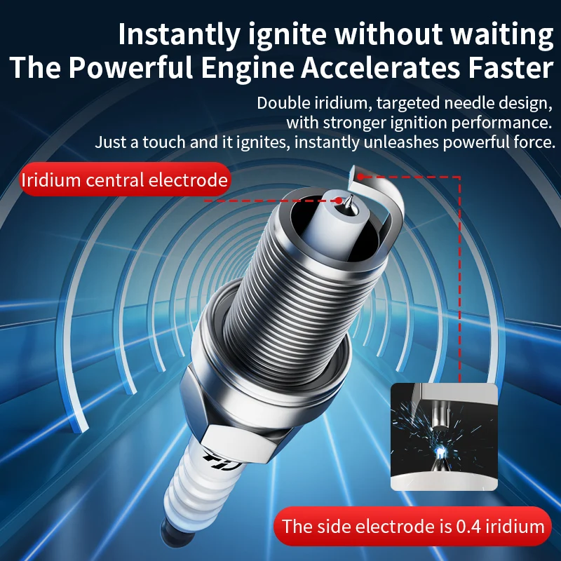 جودة المصنع الأصلي ‌   شمعات إشعال إيريديوم مزدوجة لكيا أفيللا بيستا بونغو كادينزا كارينز كرنفال Ceed GT Ceed SW سيراتو