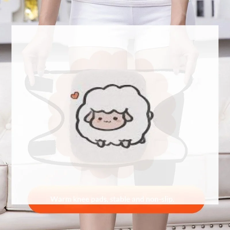 الشتاء الدافئة منصات الركبة للنساء تدفئة الساق الرجال كبار السن الباردة الساق التهاب المفاصل نيباد الركبة دعم أرنب الفراء الركبة حامي