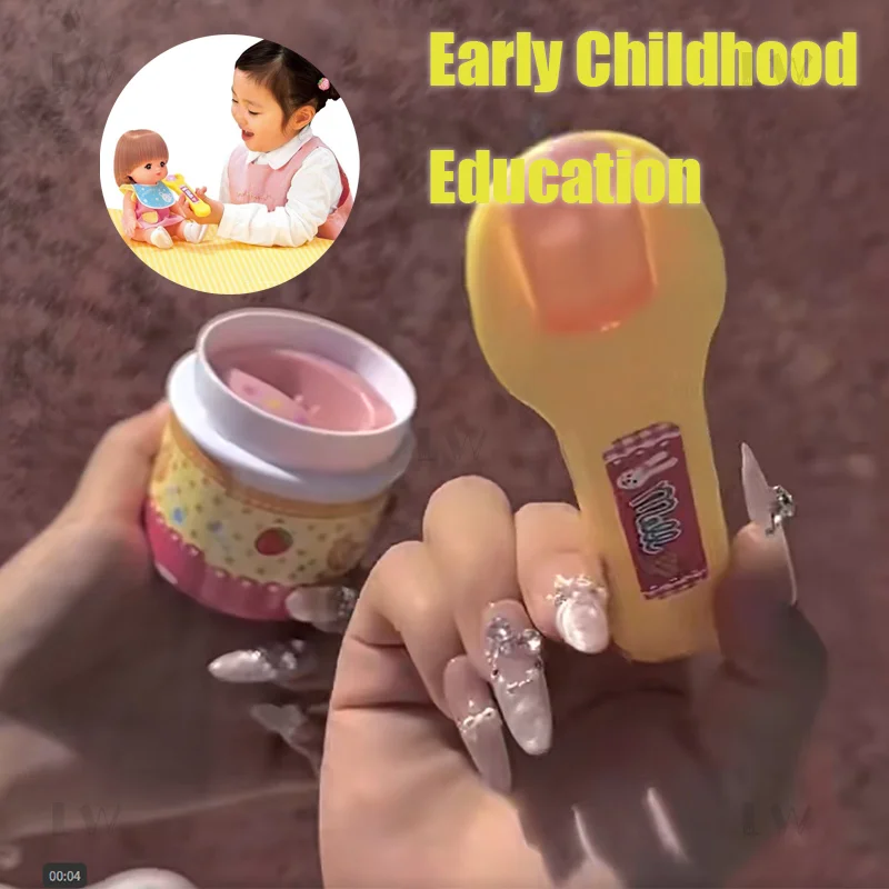 

Cute Pink Jelly Strawberry Pudding Feeding Toy Set Pretend Play Japanese Play Creative Kids Gift 2025 Hot