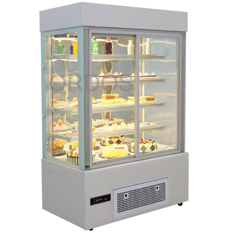 Factory Direct Sale Vertical Cake Cabinet Front Door Defogging Cake Display Refrigerator Large Capacity Food Drink Chiller