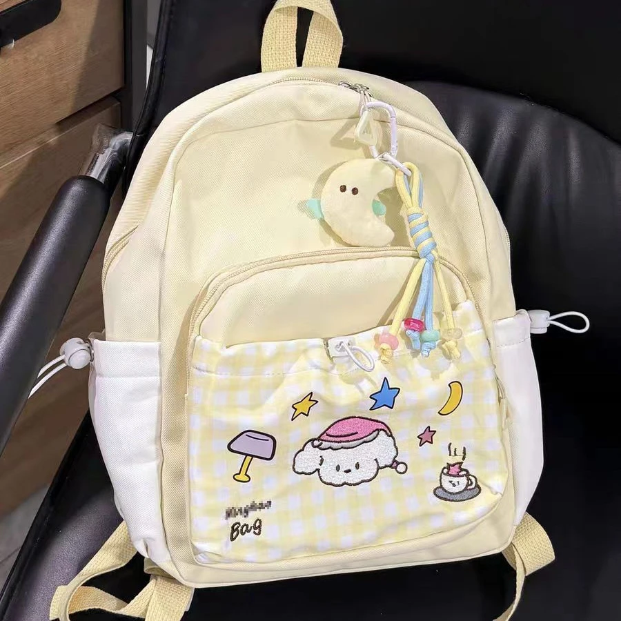 Cute Cartoon Sleep Kawaii Puppy Large-capacity Backpack Cute Student Bag School Satchels Travel Storage Bag Back To School