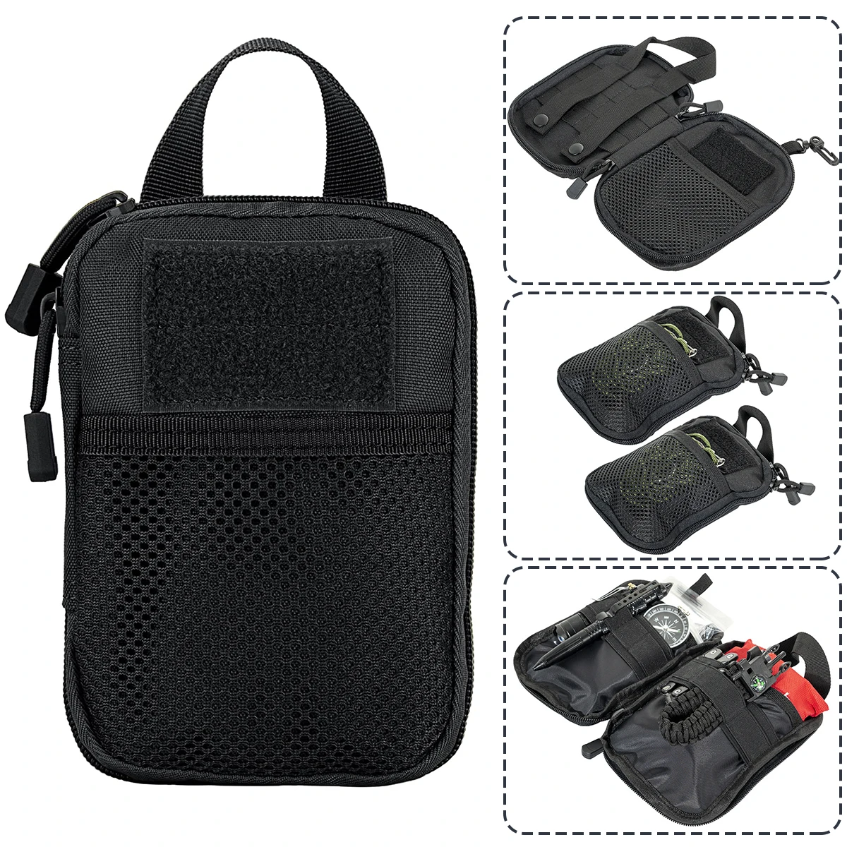

Tactical Molle EDC Pouch - Compact Utility Tool Organizer, Mini Medical Waist Pack & Phone Case Holder for Camping, Hunting