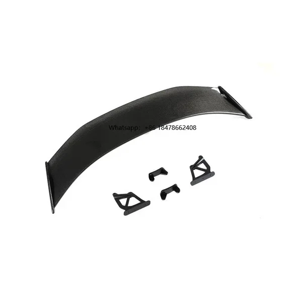 High Level Material Carbon Fiber Rear Spoiler Rear Wing Car Accessories for   tail 718 fixed wing GT4 Style Rear trunk