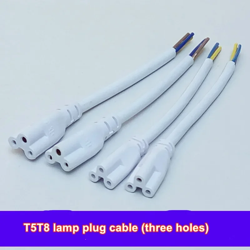 10pcs LED Tube Lamp Connected Cable T4T5T8 LED Light's Connector 15cm 100cm Single-end Female Fluorescent Tube Connecting Wire