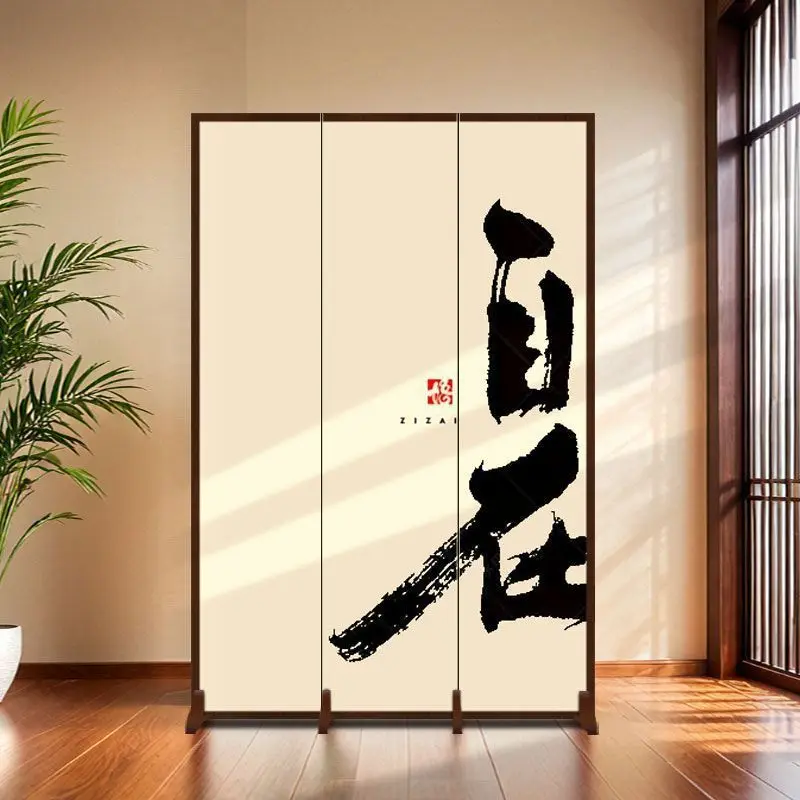 Biombo Zen Chino para Sala de Estar, Entrada, Salón de Té, Centro de Salud, Oficina, Estudio, Caligrafía y Pintura
