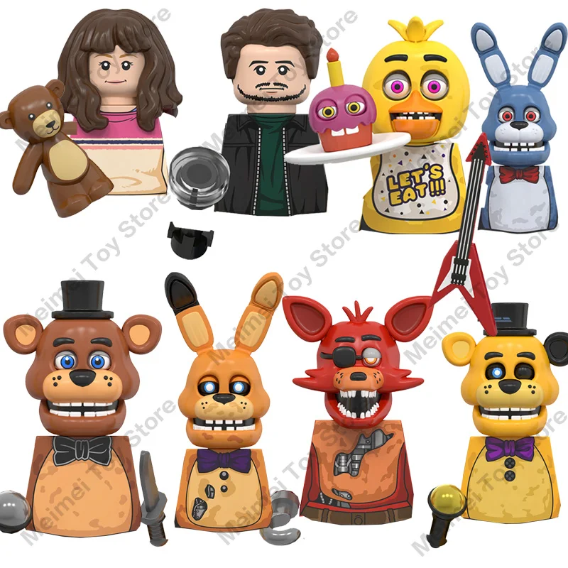 FNAF WM6170 KF6160 WM6097 48 шт. игровая фигурка, игрушечная фигурка, кошмар, фотокси, золотые Бонни, медведь, сборка, Бонни