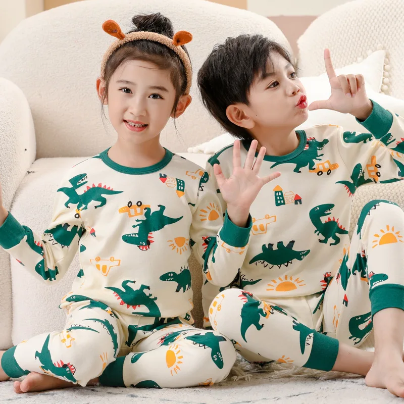 Pyjama Enfant Court Manches Longues Coton Kawaii - Ensemble Short T-Shirt Fille Garçon 2-10 Ans Été