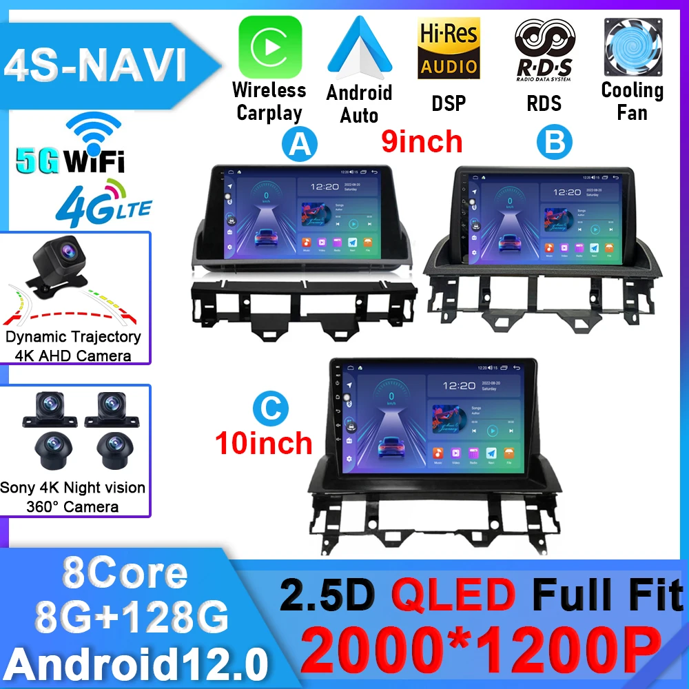 

Android 12 For Mazda 6 2002 2003 2004 2005 2006 2007 2008 Car Radio Multimedia Video Player Navigation stereo GPS DSP IPS BT