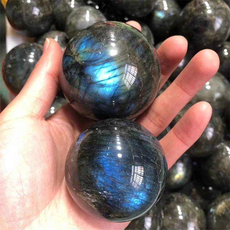 

Natural Stones Labradorite Sphere Quartz Crystal Healing Reiki Gemstones Ball Feng Shui Home Decoration