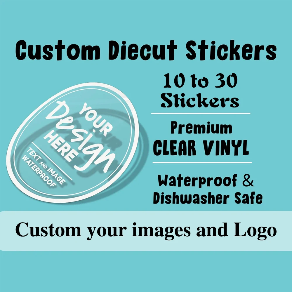 

Custom Vinyl Sticker Self-adhesive Logo Suitable for Handmade Wedding Birthday Party Baking Brand Round Trademark Packaging Seal