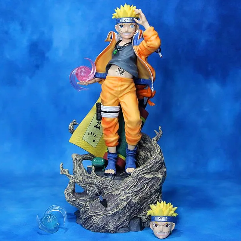 Anime Naruto Uzumaki Naruto GK Jugendliche Doppelköpfige PVC-Actionfigur Sammlerstück Modellpuppe Spielzeug 30CM