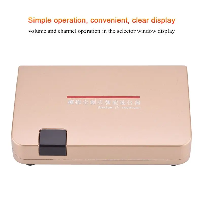 ABKQ-Analog Converter -Compatible Converter Adapter RF To HD All Standard Converter Analog TV Remote Control US Plug