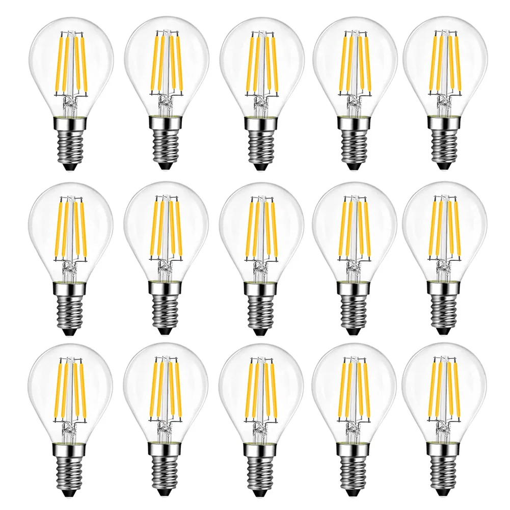 G45 Globe E14 Led Lamp 4W 6W P45 Retro LED Filament Light Bulb Screw E14 220V Warm White 2700K Decorative Lighting