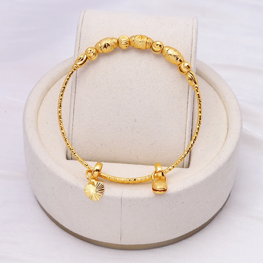Goldlen Middle East 4 pieces/batch Copper Bracelets Dubai Women\'s Fashion Jewelry Ethiopian Bride Wedding Gift