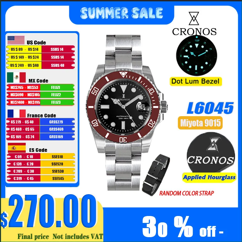 Cronos nuevos relojes de buceo de