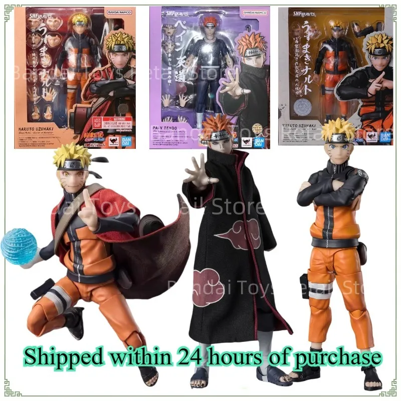 Auf Lager Bandai Original S.H.Figuarts SHF Naruto PAIN TENDO The Rinnegon of the Six Patks Edition Anime Actionfigur Spielzeug Geschenk
