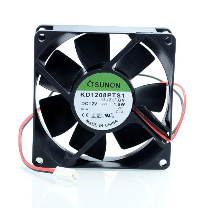 

1pcs KD1208PTB1-13. (2). GN 8025 8CM 80mm 12V 1.9W double ball bearing cooling fan for SUNON