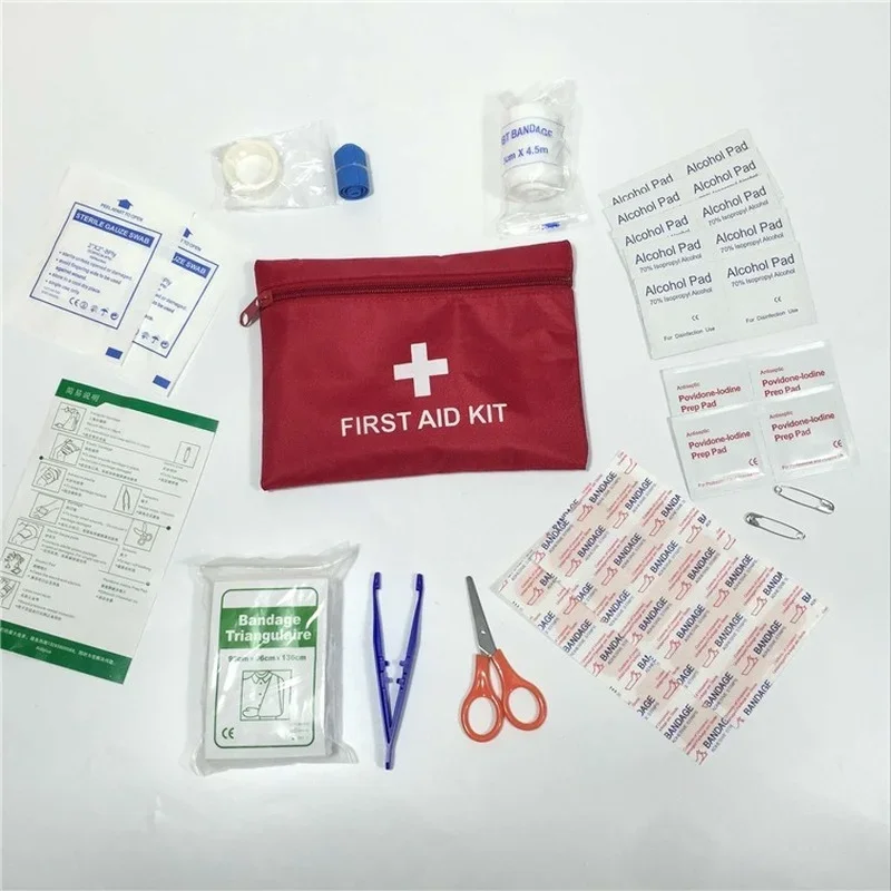 Kit De Sobrevivência De Emergência Casa Viagem Saco De Armazenamento No Carro Acampamento Ao Ar Livre Vestir Feridas Cuidados Suprimentos Médicos