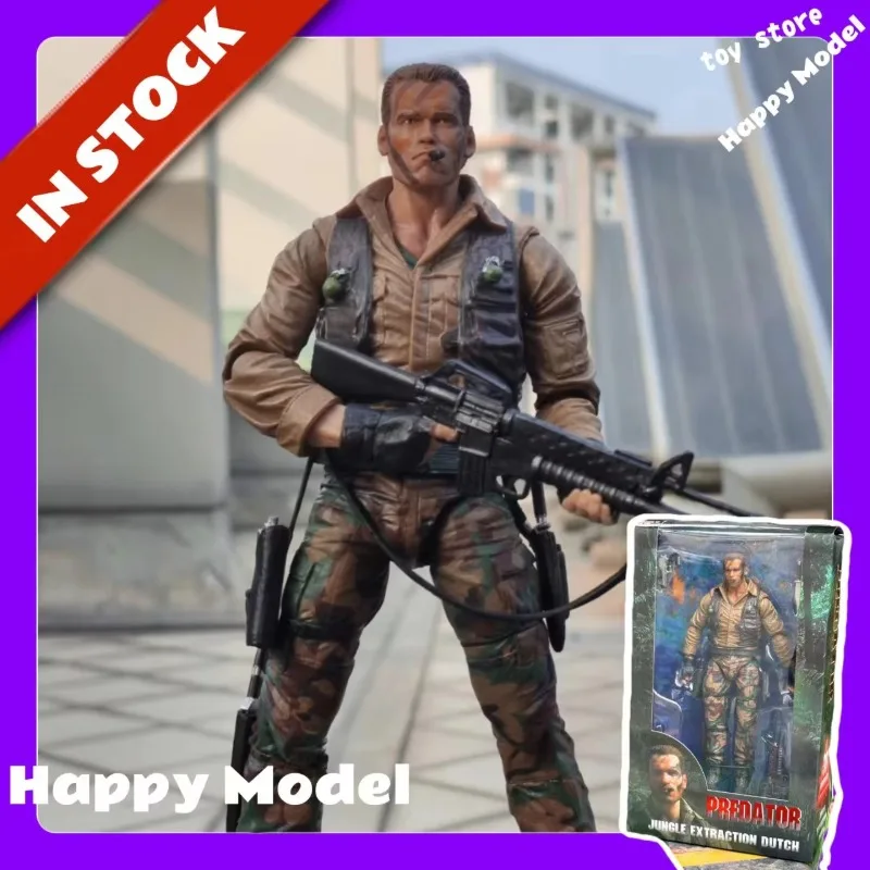 

In Stock Predator Jungle Arno Dutch Figure Smoking Version Movable Model 30th Anniversary Collection Edition Toy Festival Gifts