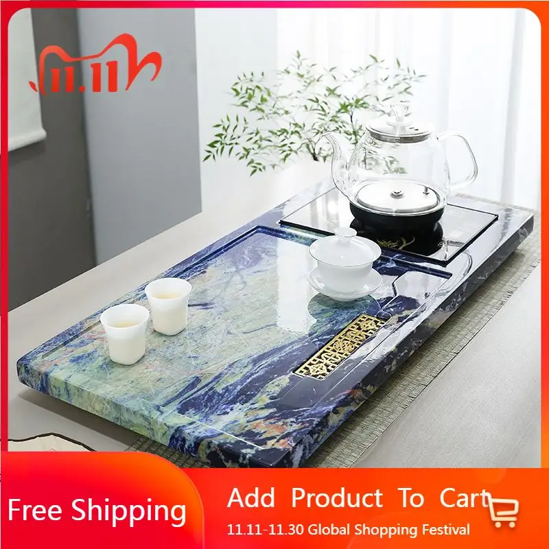 

Serving Marble Tea Tray Luxury Accessories Table Ceremony Tea Tray Plate Rectangle Kitchen Smoking Bandejas Home Decorationgs