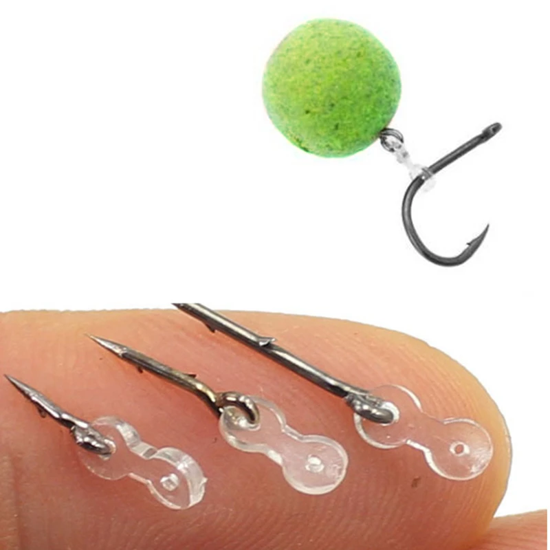 10 قطعة الطعم المعدني سبايك الكارب الصيد اكسسوارات الطعم ستينغ Boilies دبوس مع واضح المطاط الذرة روني الشعر تلاعب الكارب المغذية معالجة