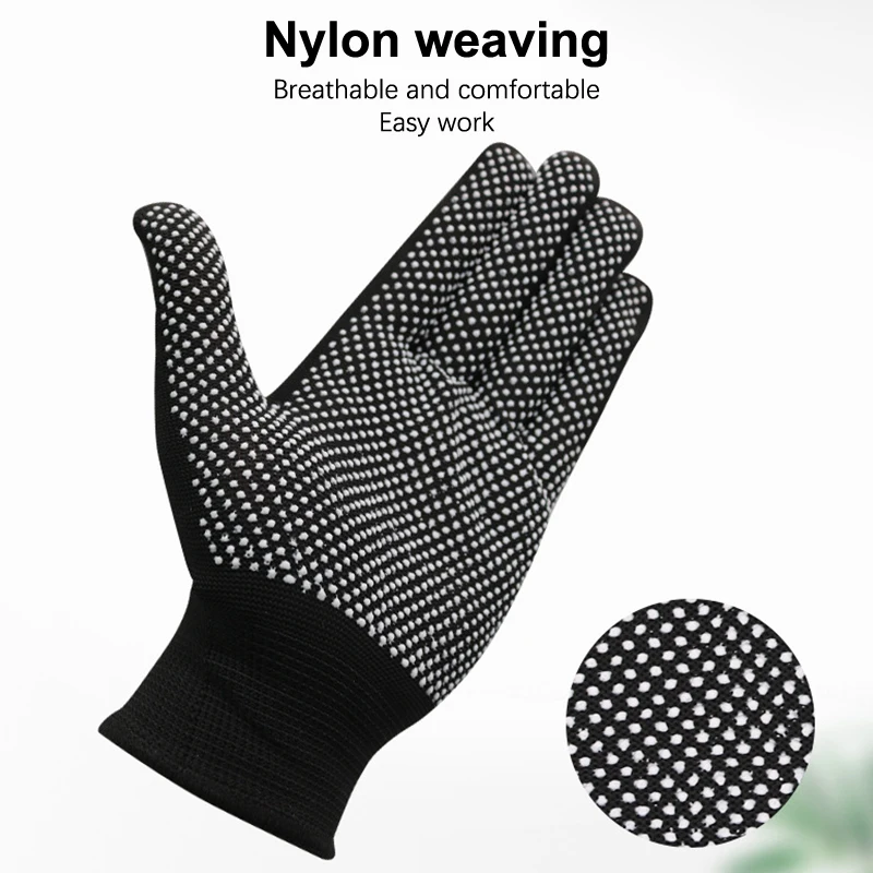 1 Pair 13 Needle Nylon Labor Gloves PU Palm Coating Safety Protective Anti Slip And Anti-static Work Gloves