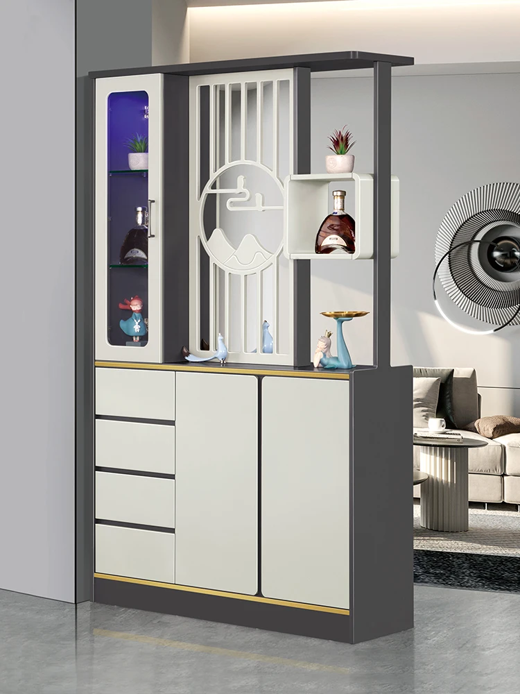 The new Italian entrance cabinet double-sided partition shoe cabinet integrated screen cabinet