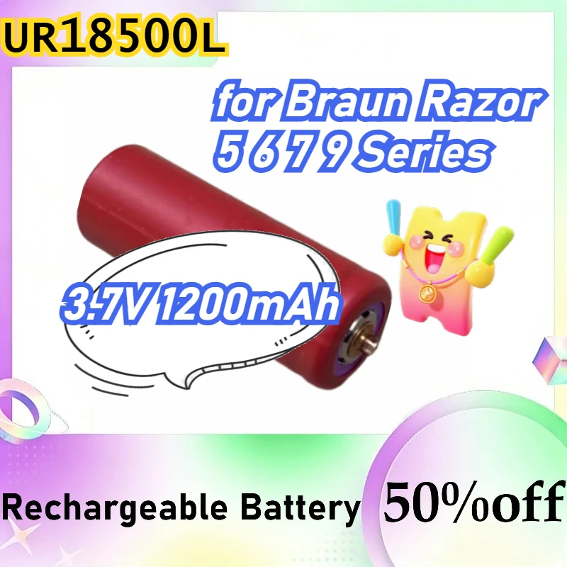 

UR18500L 3.7V 1200mAh Lithium Battery for Braun Razor 5 6 7 9 Series Shaving Razor Battery for Sanyo Battery