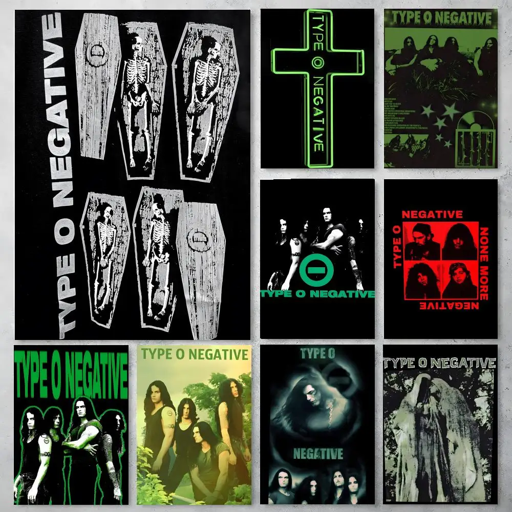 Rock Band T-Type O N-Negative DIY Sticky Poster High-definition posters, wall art for living room and home decor.