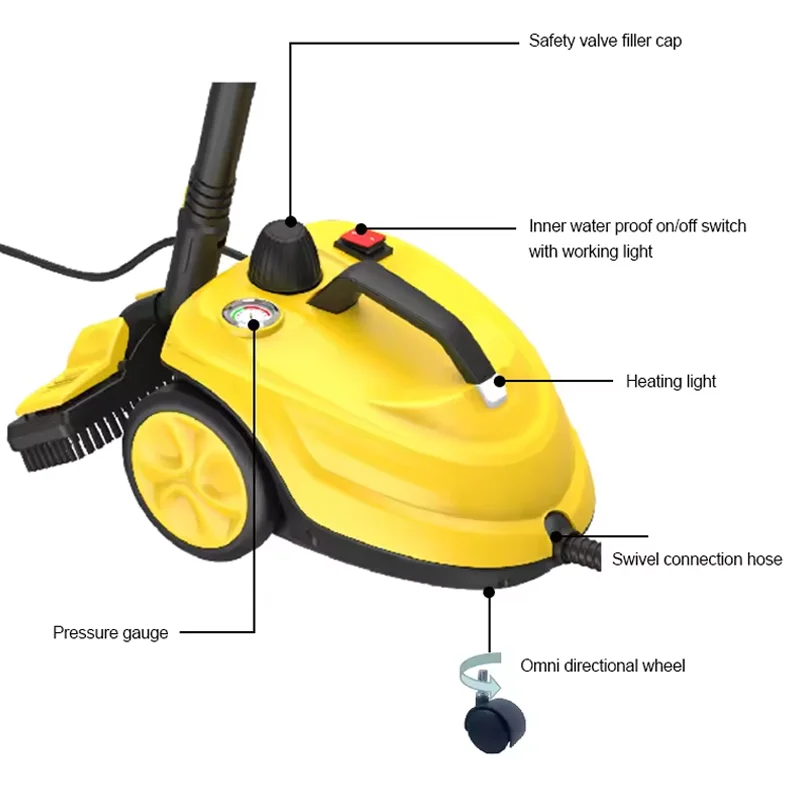 20255 Bar Steamer Cleaning Machine Car Carpet Floor Window Hand Held High Pressure Steam Cleaner
