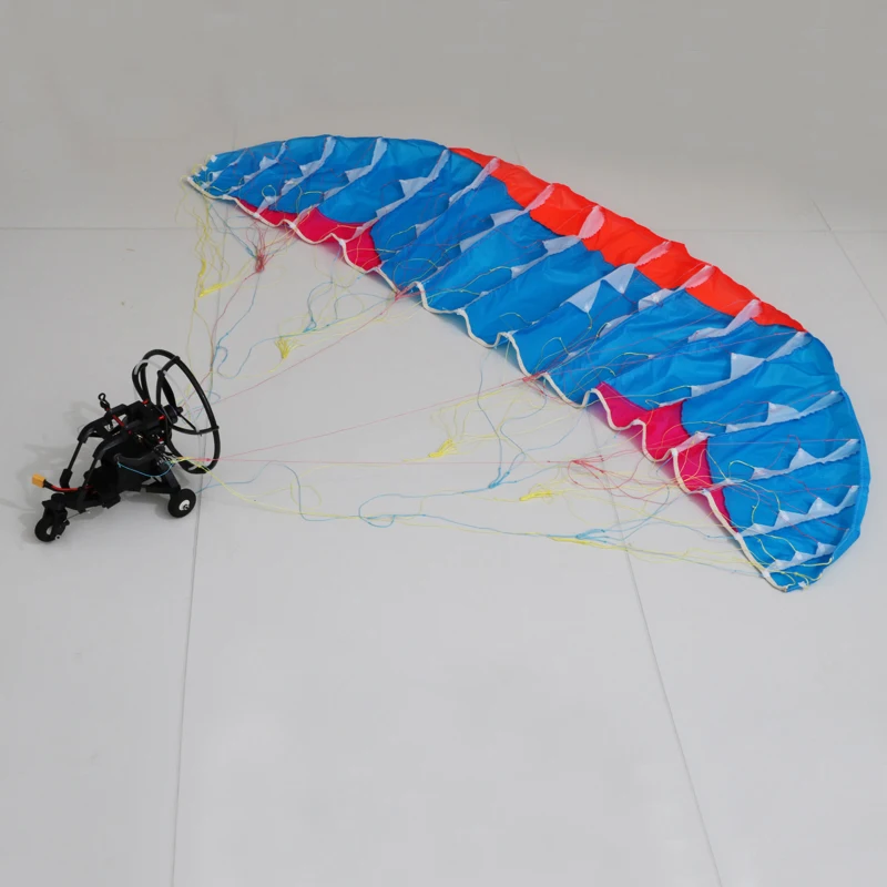 1 Set Wingspan 1.8 Meters 2306 Brushless Motor RC Engine Paramotor Kit 30 D Nylon Parachute Head Wheeled Paragliding Paraglider