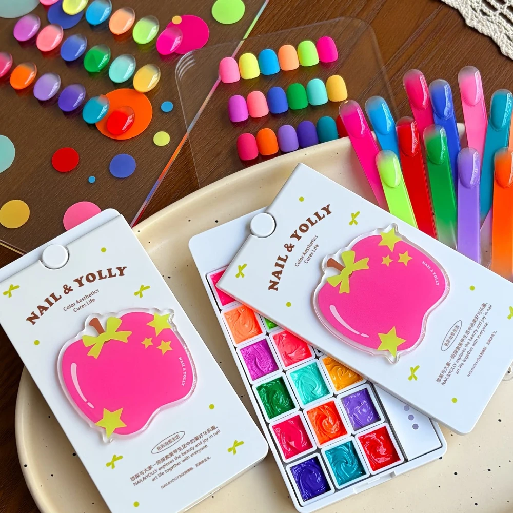 

4 IN1 Dopamine Pat Painting Gel Nail 18 Colors Gradient Painting Gel Nail Art Semi Permanent Soak Off UV Nails Used For Gel DIY