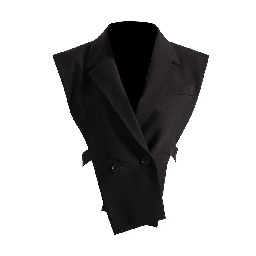 2025 Spring New Korean Style Temperament Suit Slimming Puff Sleeve White Shirt Waist Strap Vest Two-piece Suit