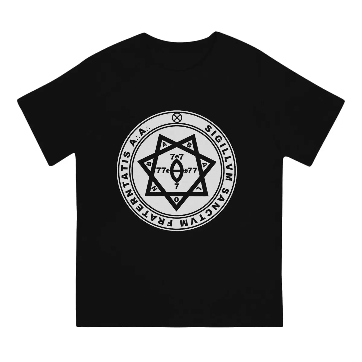 Aleister Crowley Seal - Occult - Thelema Man\'s TShirt Freemasonry O Neck Short Sleeve 100% Cotton T Shirt Top Quality Gift Idea