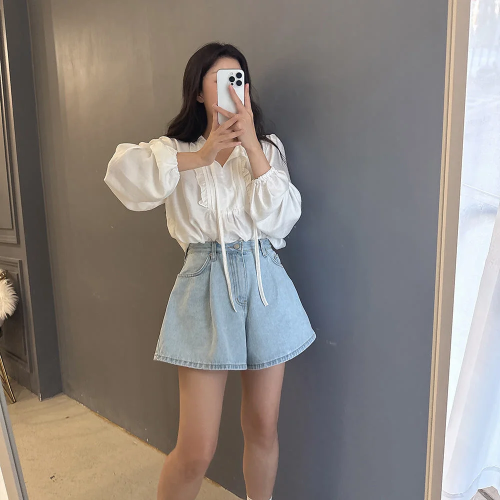 

Chic Summer New Fashion Pure Color Personality Match Commuting Wide Leg High Waist Casual Shorts Women's Loose Fit No Stretch