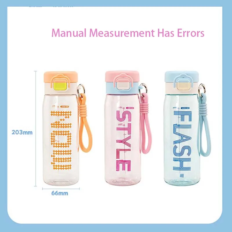 Portable Sports Water Bottle with Hand Lanyard Detachable Easy Clean Water Cup for Students Outdoor Travel Camping Gym Daily