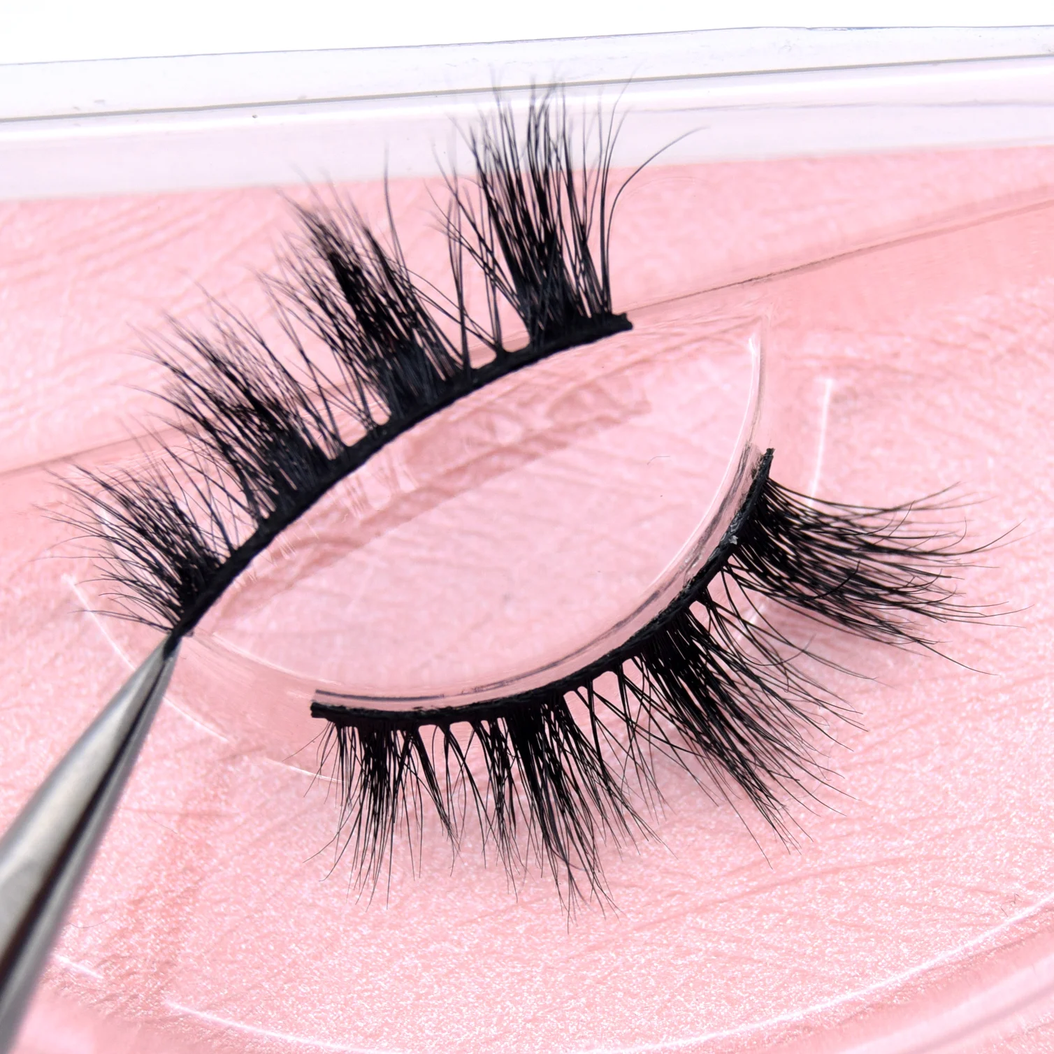 Visofree Half Lashes Mink Half Lashes Cat Eye Makeup Lashes 3D Mink Half False Eyelashes Natural Half Lashes Wispy Soft Lashes