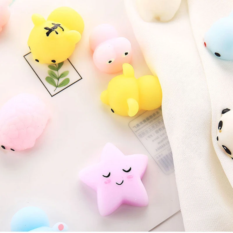 Random 10pcs Kawaii Squishies Mochi Anima Squishy Toys For Kids Antistress Ball Squeeze Party Favors Stress Relief Toys gift