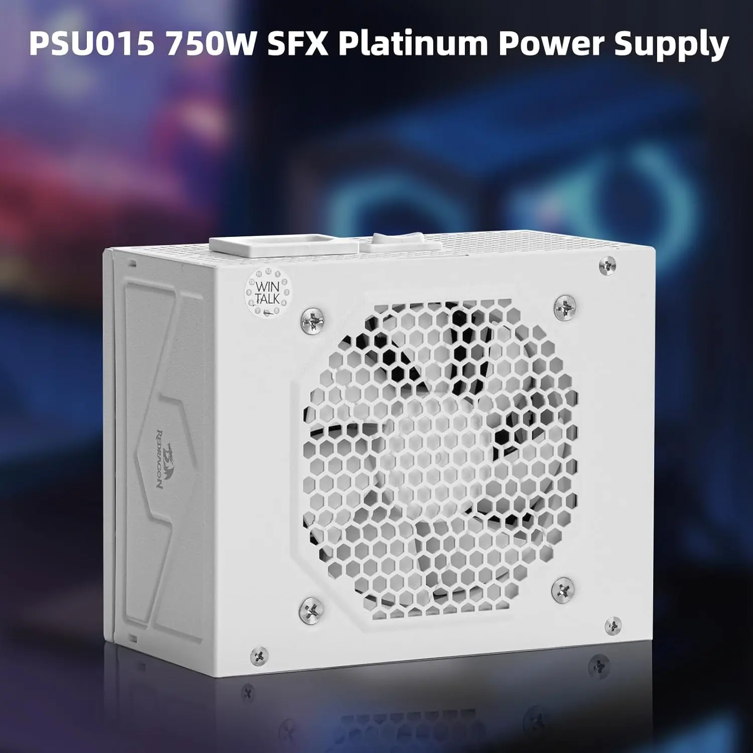 Redragon 완전 모듈식 저소음 Smart-ECO 0 RPM 선풍기 ATX 호환 패널 전원 공급 장치, PSU015, 80 + 플래티엄 750 W SFX
