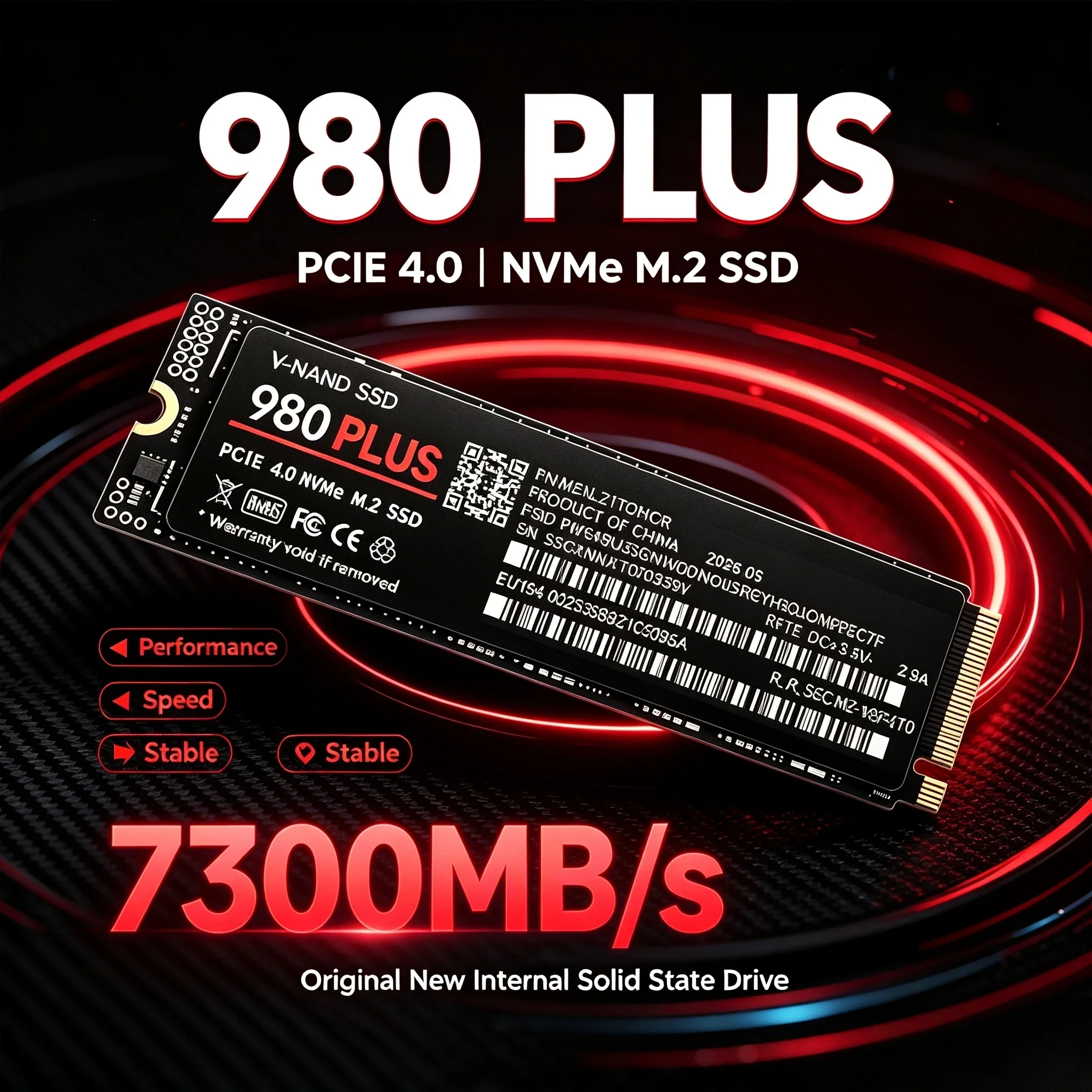 NVMe SSD 980 PLUS M2 2280 High Speed Hard Disk 1TB 2TB 4TB Option High Read Write Speed Solid State Drive PS5 Gaming Mac