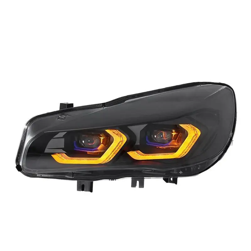 Car Light For BMW 2 Series F45 Headlight Assembly 2014-2021 Upgrade Spoon-Style Dual-Color LED DRLs Dual-Projector Head Lights